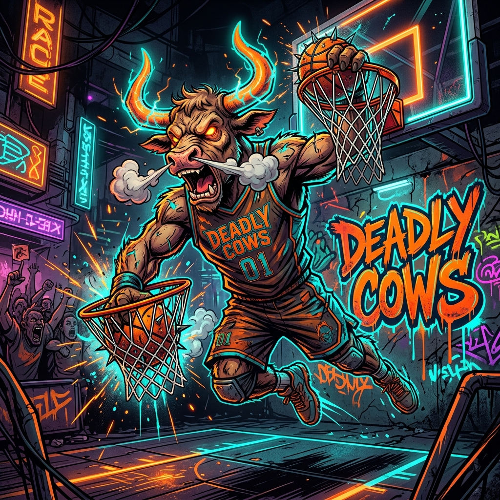 Intense Cow Slam Dunking